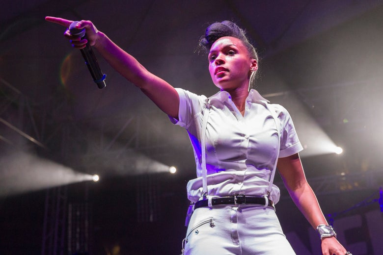 Singer Janelle Monae performs at 2013 Coachella Valley Music And Arts Festival - Weekend 2 at the Empire Polo Club on April 20, 2013 in Indio, California.